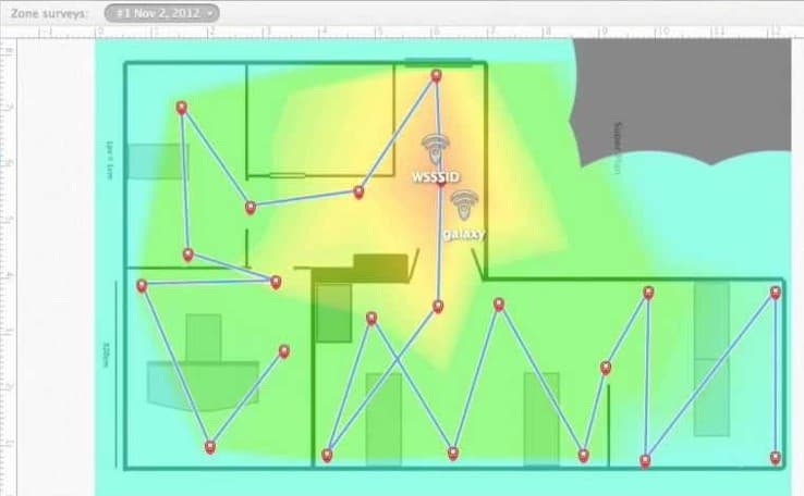 Étude de couverture WiFi Heatmap